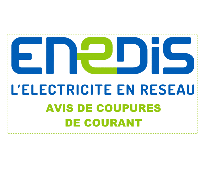 ENEDIS – Avis de coupure de courant – Vendredi 5 décembre – De 13 h 30 à 16 h 15
