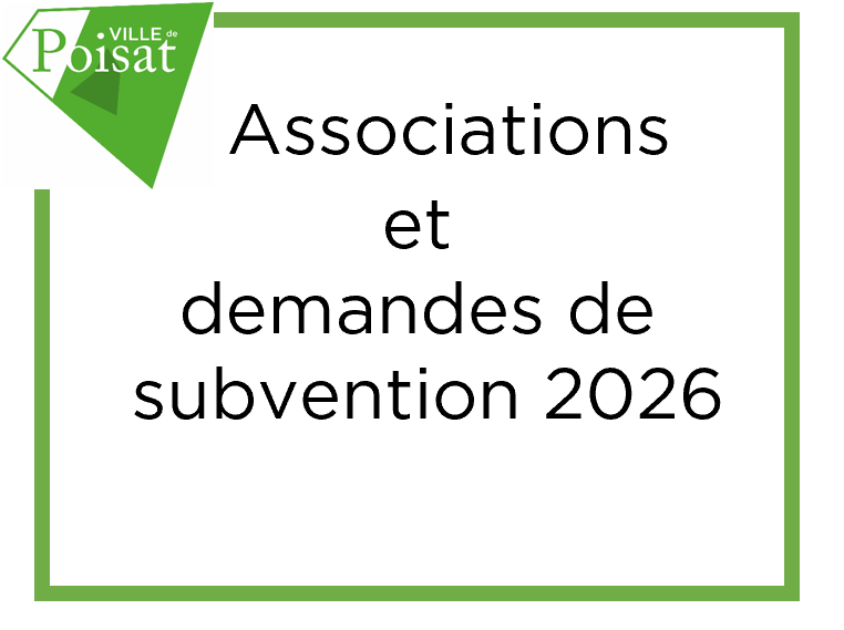 Associations et subventions 2026 – Dépôts des dossiers avant le 31 janvier 2026