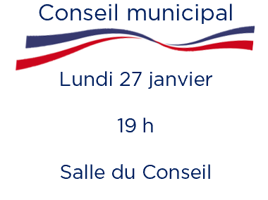 Conseil municipal – Lundi 27 janvier – 19 h – Mairie de Poisat