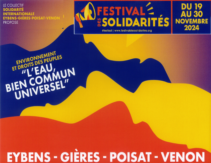 Festival des solidarités Eybens – Gières – Poisat – Venon 2024 – Du 19 au 30 novembre