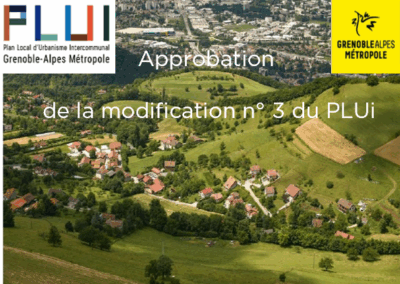 Approbation de la modification n°3 du Plan Local d’Urbanisme intercommunal (PLUi) de Grenoble-Alpes Métropole