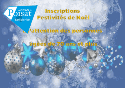 Inscriptions festivités de Noël à l’attention des personnes âgées de 70 ans et plus – Jusqu’au 8 décembre