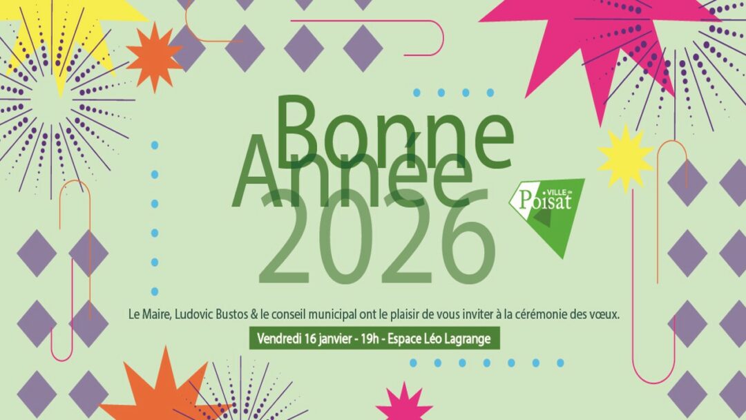 Cérémonie des vœux – Vendredi 16 janvier – 19 h – Espace Léo Lagrange