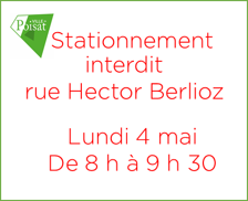 Stationnement interdit – Rue Hector Berlioz – Lundi 4 mai – De 8 h à 9 h 30