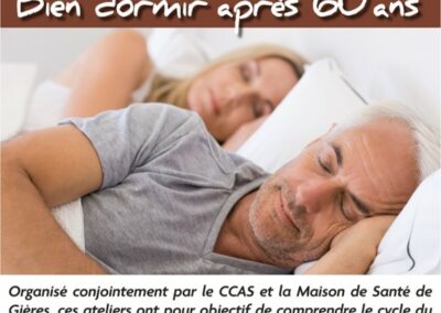 Ateliers « Bien dormir après 60 ans » – À partir du 7 avril – Gières