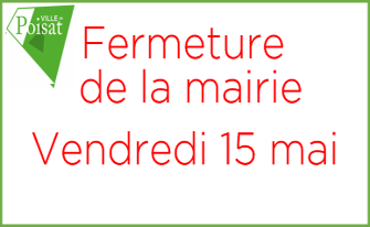 Fermeture  de la mairie – Vendredi 15 mai