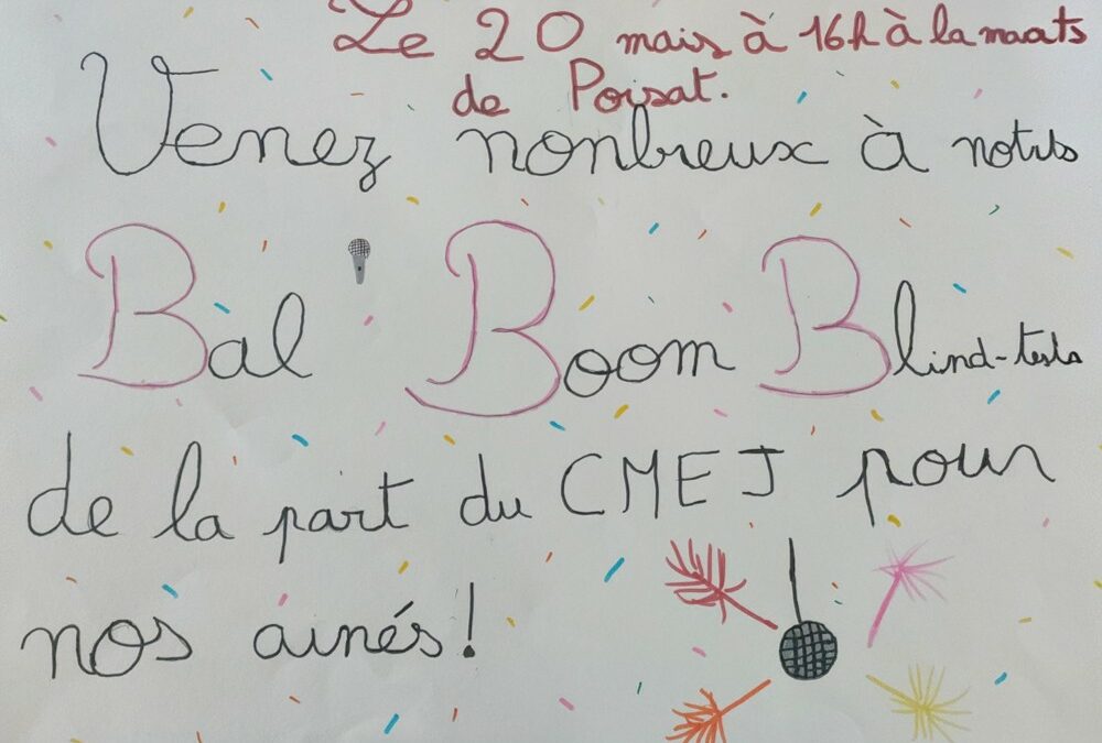 Bal, Boom, Blind Test intergénérationnel – Organisé par le CMEJ – Mercredi 20 mai – 16 h – Mairie de Poisat