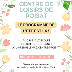 Centre de loisirs de Poisat – Programme d&rsquo;été
