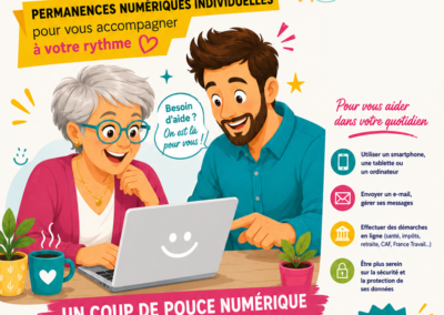 Permanences numériques individuelles – À partir du 15 septembre 2026 – De 9 h à 12 h – Inscrivez-vous !