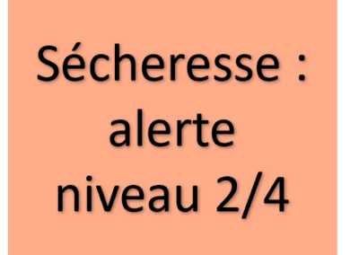 Sécheresse – la commune passée en situation d&rsquo;alerte niveau 2/4