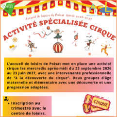 Centre de loisirs de Poisat – Activité cirque