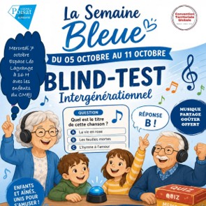 Blind test intergénérationnel – Mercredi 7 octobre – 16 h – Mairie de Poisat